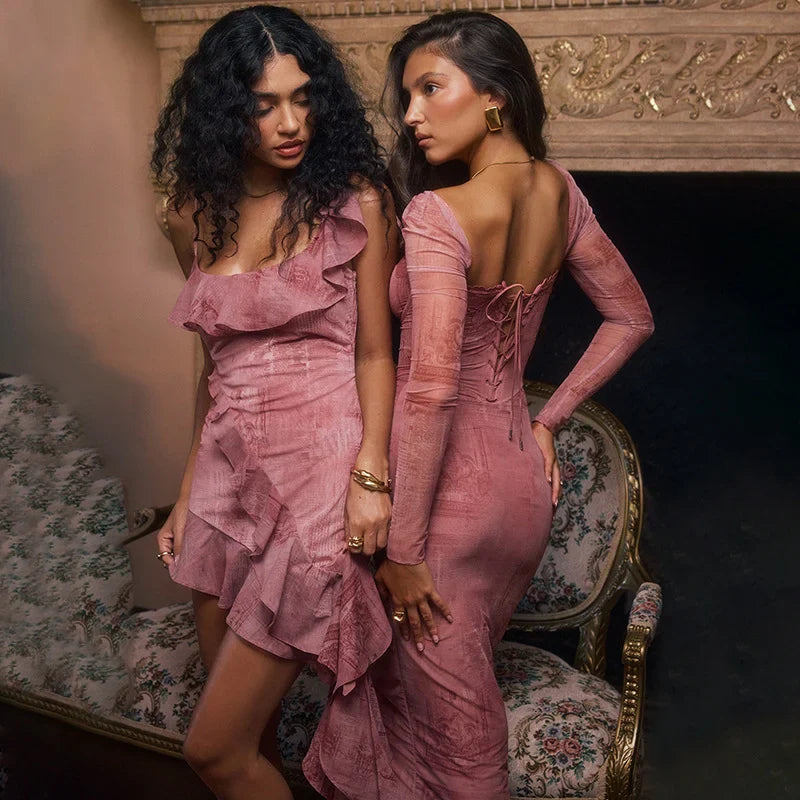 Lily - Elegant and Stylish Pink Dress for Woman