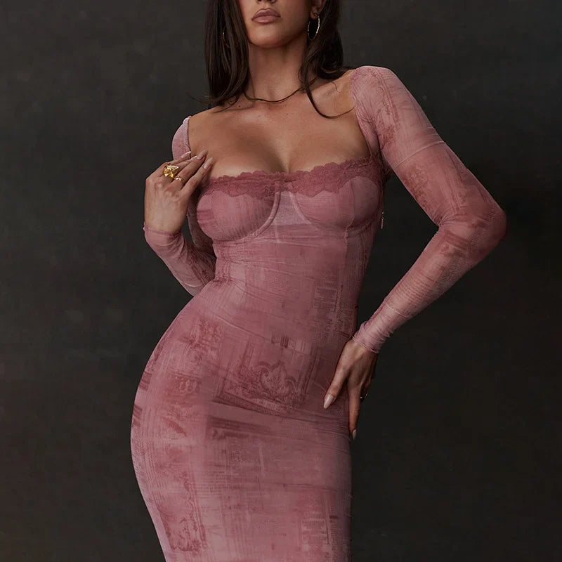 Lily - Elegant and Stylish Pink Dress for Woman