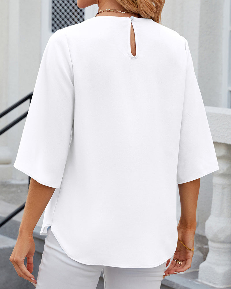 Lily - Timeless and Elegant Top with Half Sleeves for Women