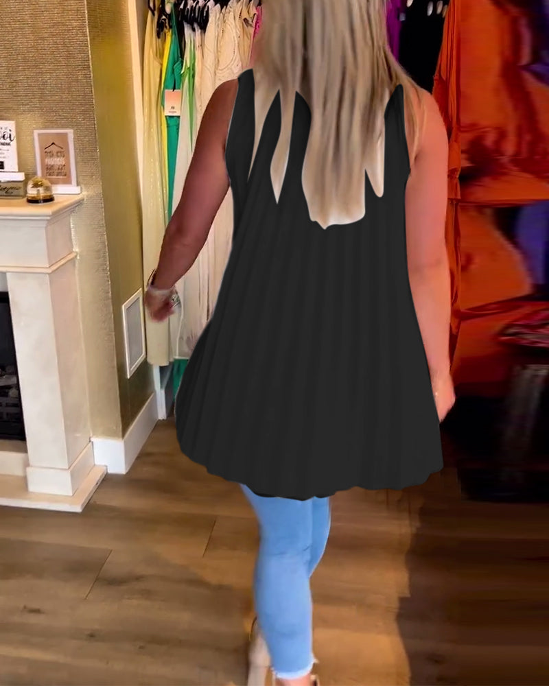 Emily - Chic and Elegant Sleeveless Top and Lapel for Women