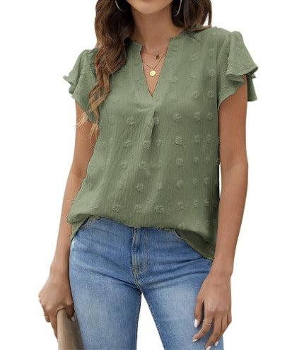Ivy - Timeless and Stylish Blouse with Patchwork and Ruffles for Women