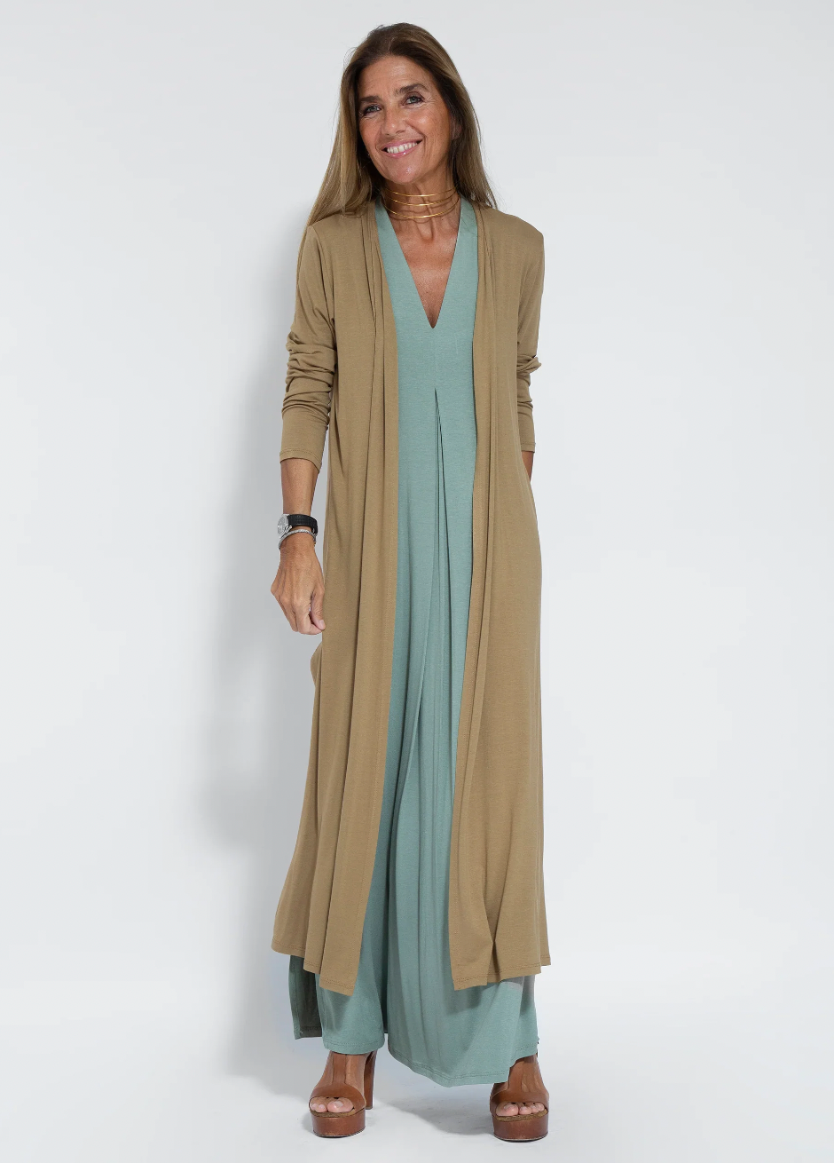 Sienna - Timeless and Refined Long Dress with Vest for Woman