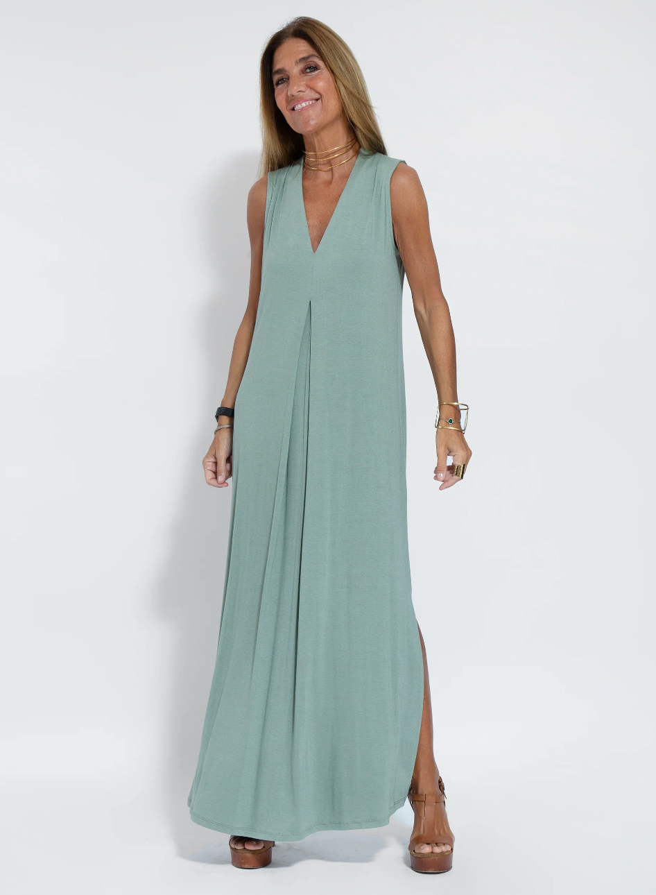 Sienna - Timeless and Refined Long Dress with Vest for Woman