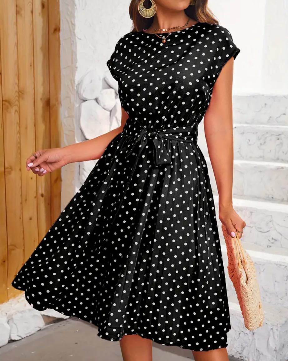 Tess - Chic and Classy Retro Vintage Polka Dress for Woman