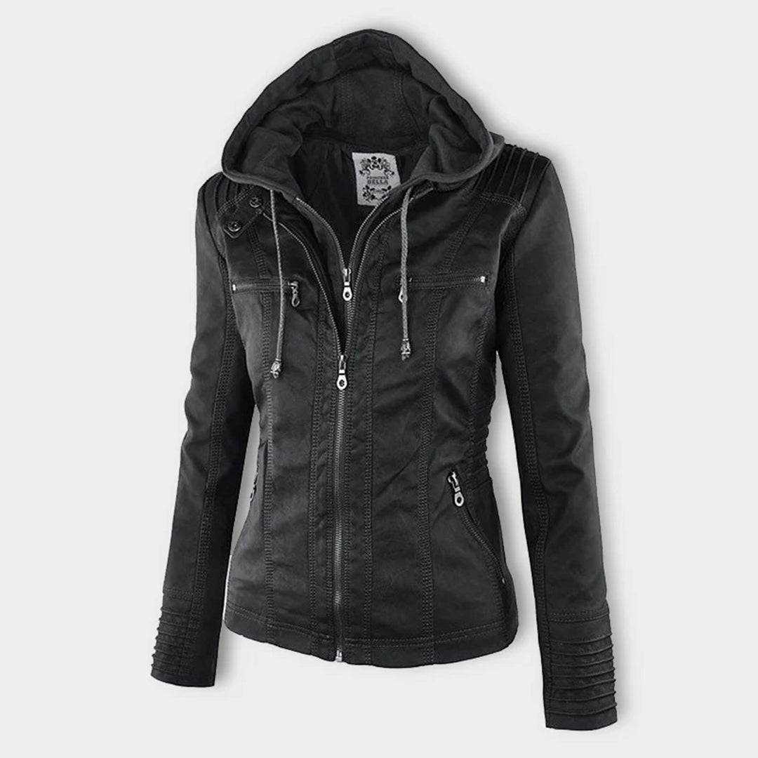 Amelia - Elegant and Versatile Leather Jacket for Woman