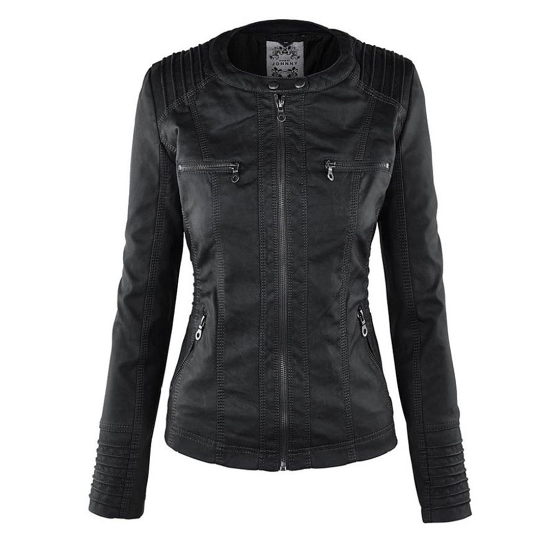 Amelia - Elegant and Versatile Leather Jacket for Woman