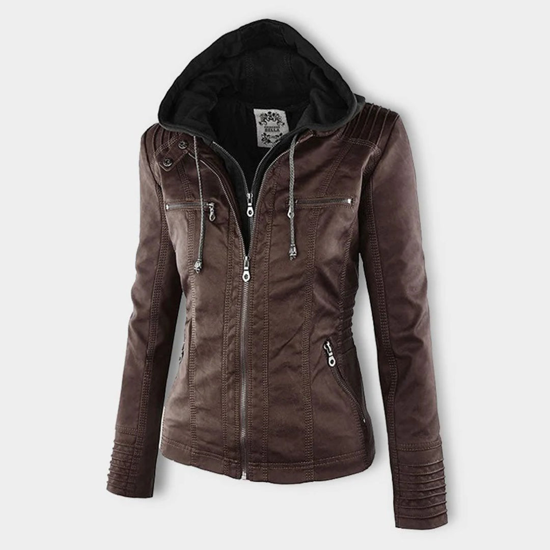 Amelia - Elegant and Versatile Leather Jacket for Woman