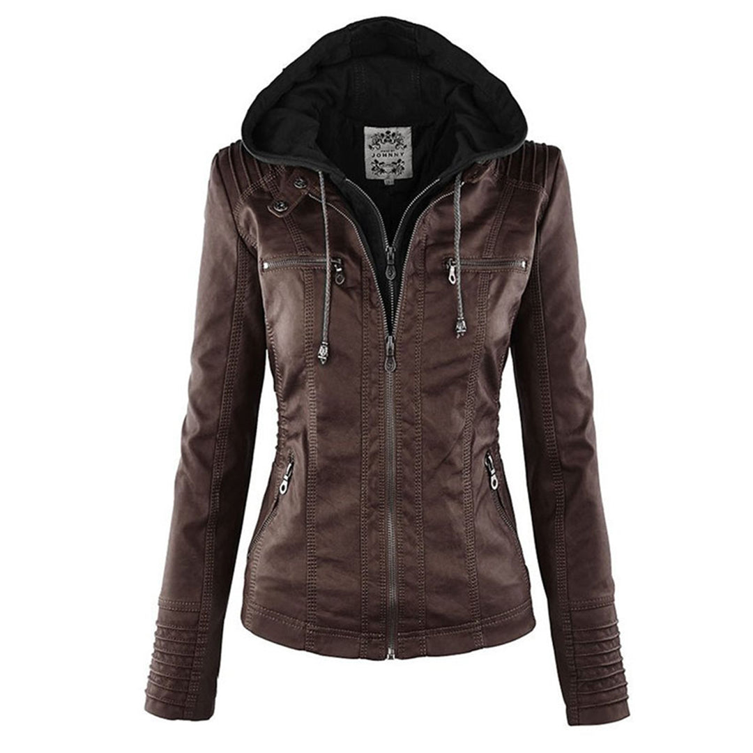 Amelia - Elegant and Versatile Leather Jacket for Woman