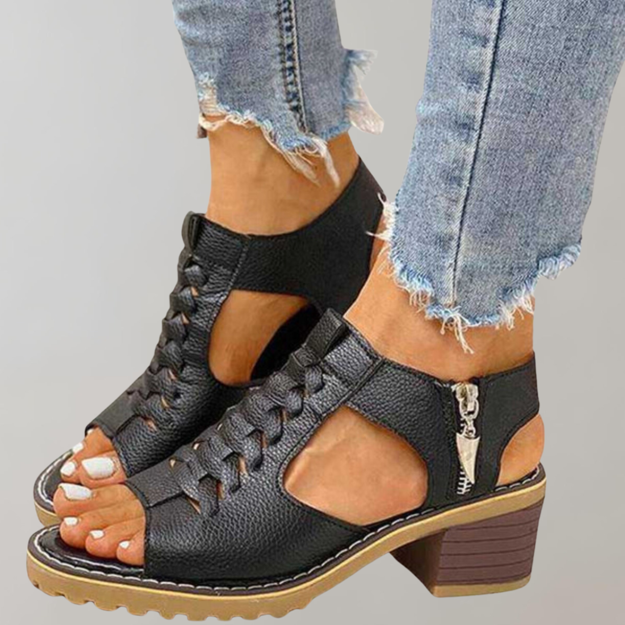 Cara - Stylish and Elegant Orthopaedic Sandals with Heel for Woman