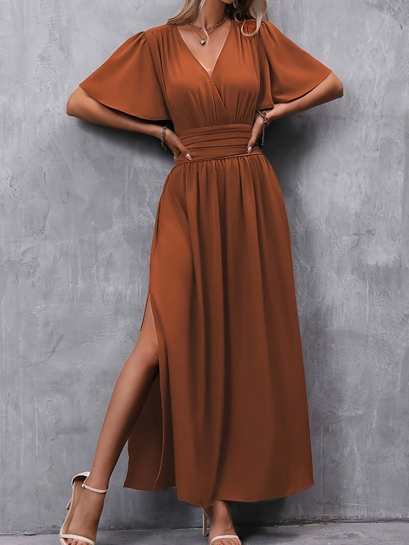 Sage - Stylish and Elegant Dress with High Slit for women