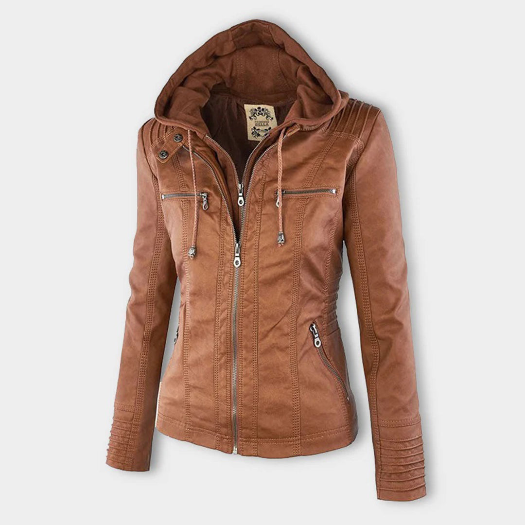 Amelia - Elegant and Versatile Leather Jacket for Woman