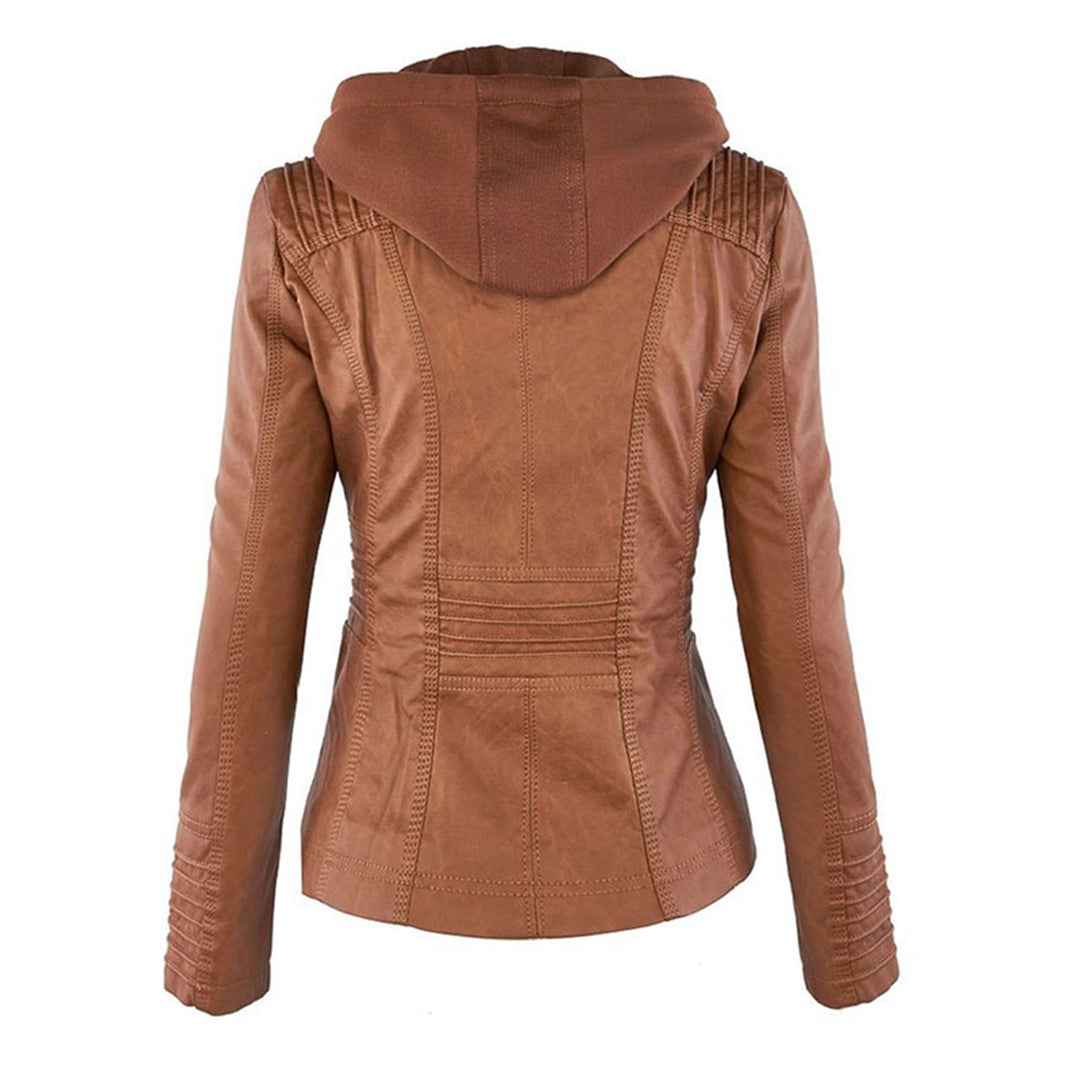 Amelia - Elegant and Versatile Leather Jacket for Woman