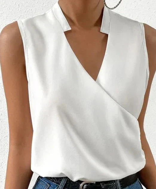 Eliza - Refined and Elegant Sleeveless Monochrome Top for Women