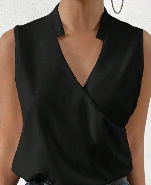 Eliza - Refined and Elegant Sleeveless Monochrome Top for Women