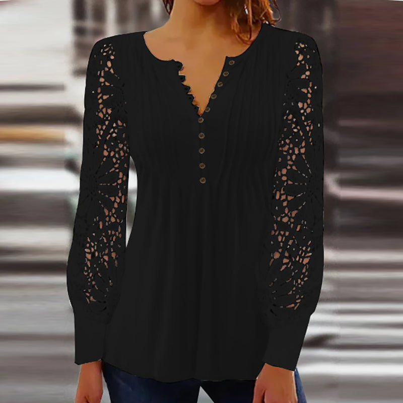 Florence - Chic and Elegant Blouse with Long Sleeves for Women