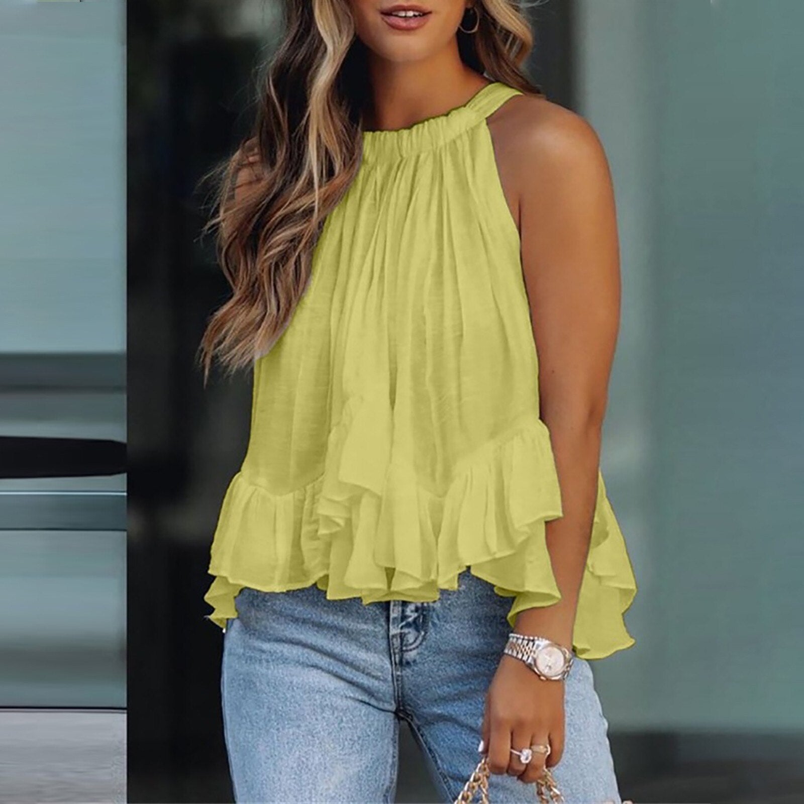 Naomi - Chic and Stylish Ruffled Top for Women