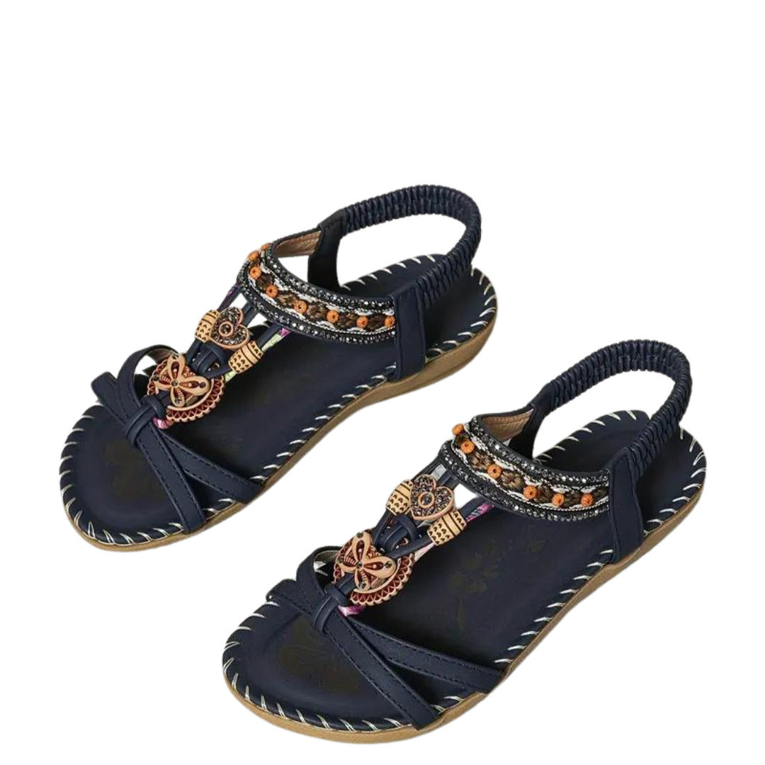 Gemma - Refined and Classy with Boho Rhinestone Butterfly Sandals for Woman