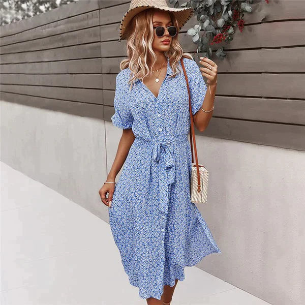 Zara - Elegant and Stylish Summer Floral Print Dress for Woman