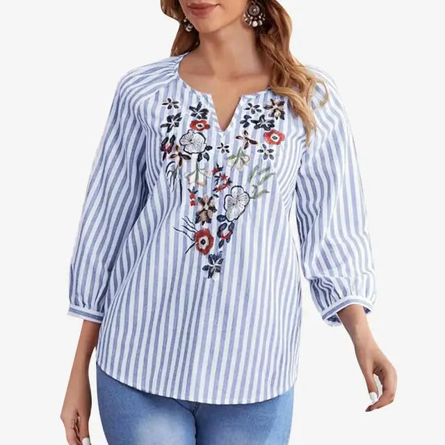 Bonnie - Timeless and Casual Floral Blouse for Women