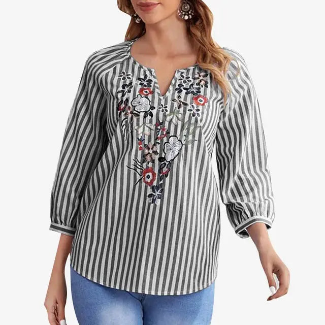 Bonnie - Timeless and Casual Floral Blouse for Women