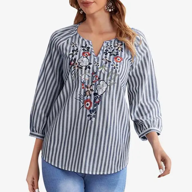 Bonnie - Timeless and Casual Floral Blouse for Women