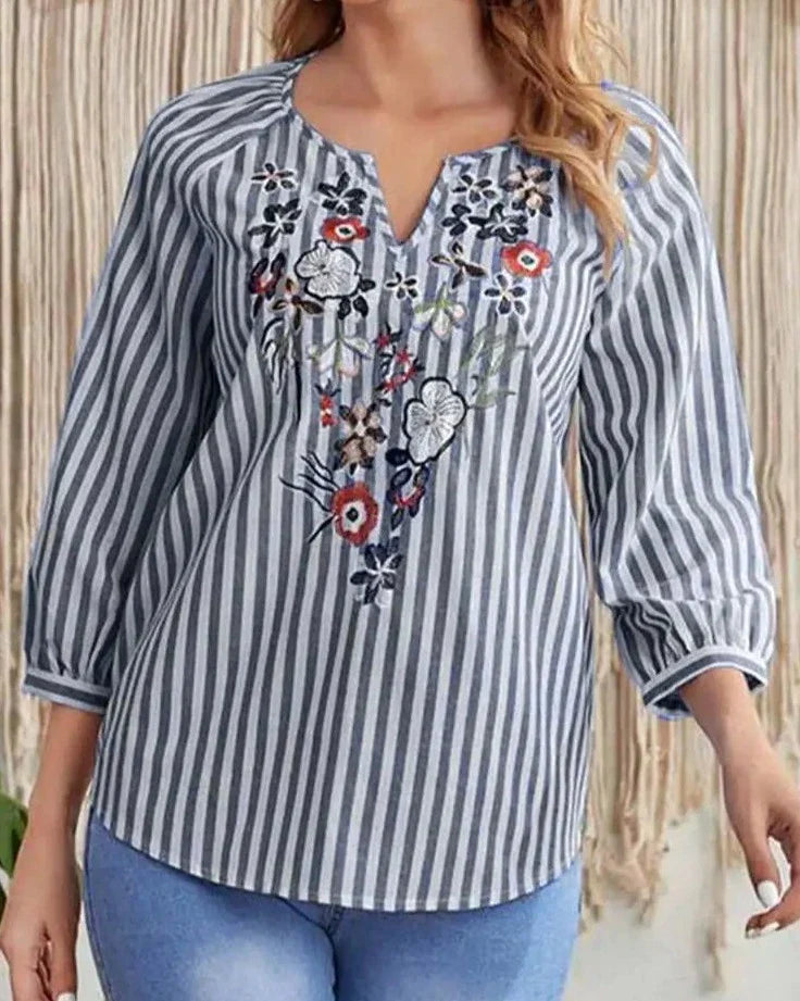 Bonnie - Timeless and Casual Floral Blouse for Women