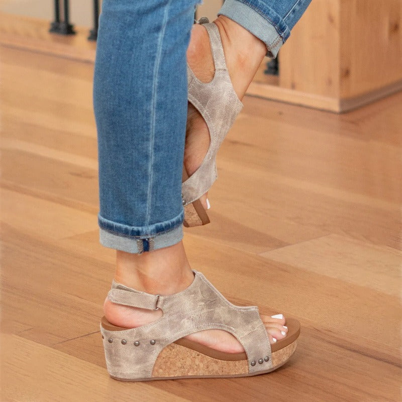 Leah - Stylish and Chic Leather Summer Sandals for Woman