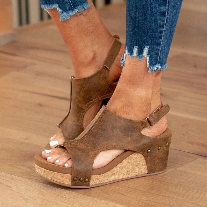 Leah - Stylish and Chic Leather Summer Sandals for Woman