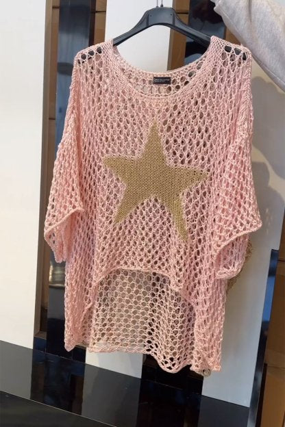 Olivia - Elegant and Stylish Knitted Star Shirt for Women