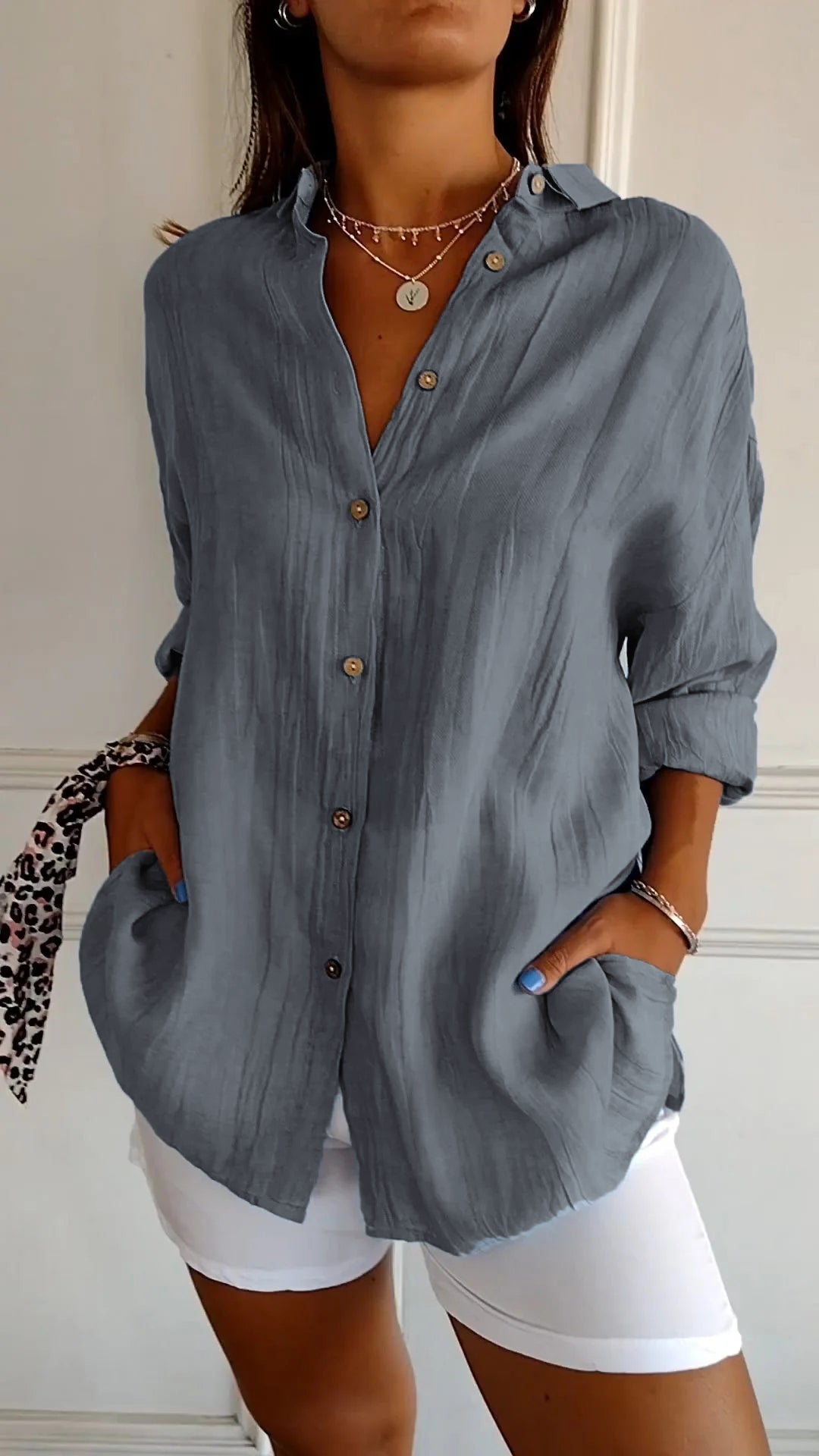 Amity - Elegant and Chic Shirt with Buttons for Woman