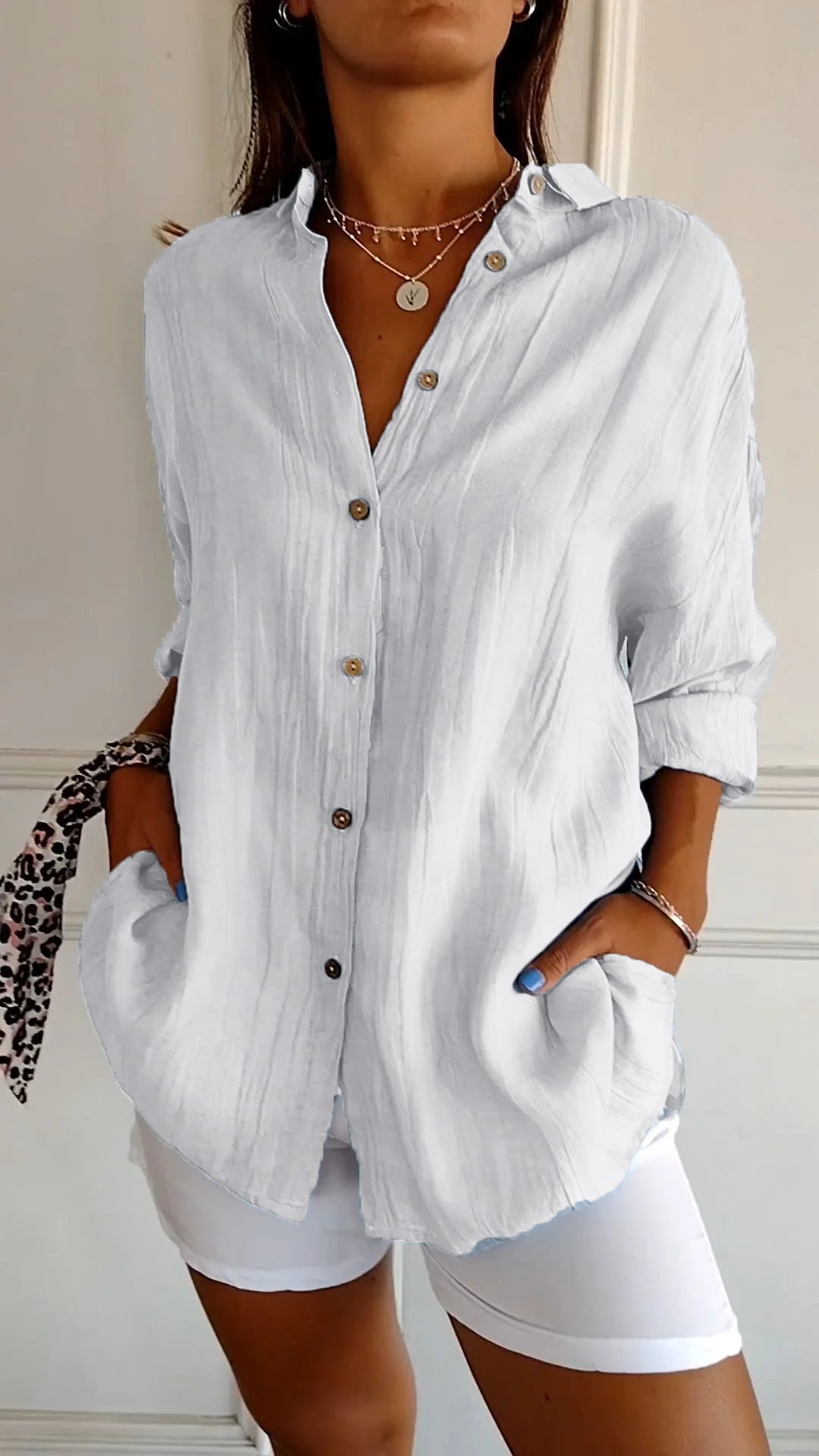 Amity - Elegant and Chic Shirt with Buttons for Woman