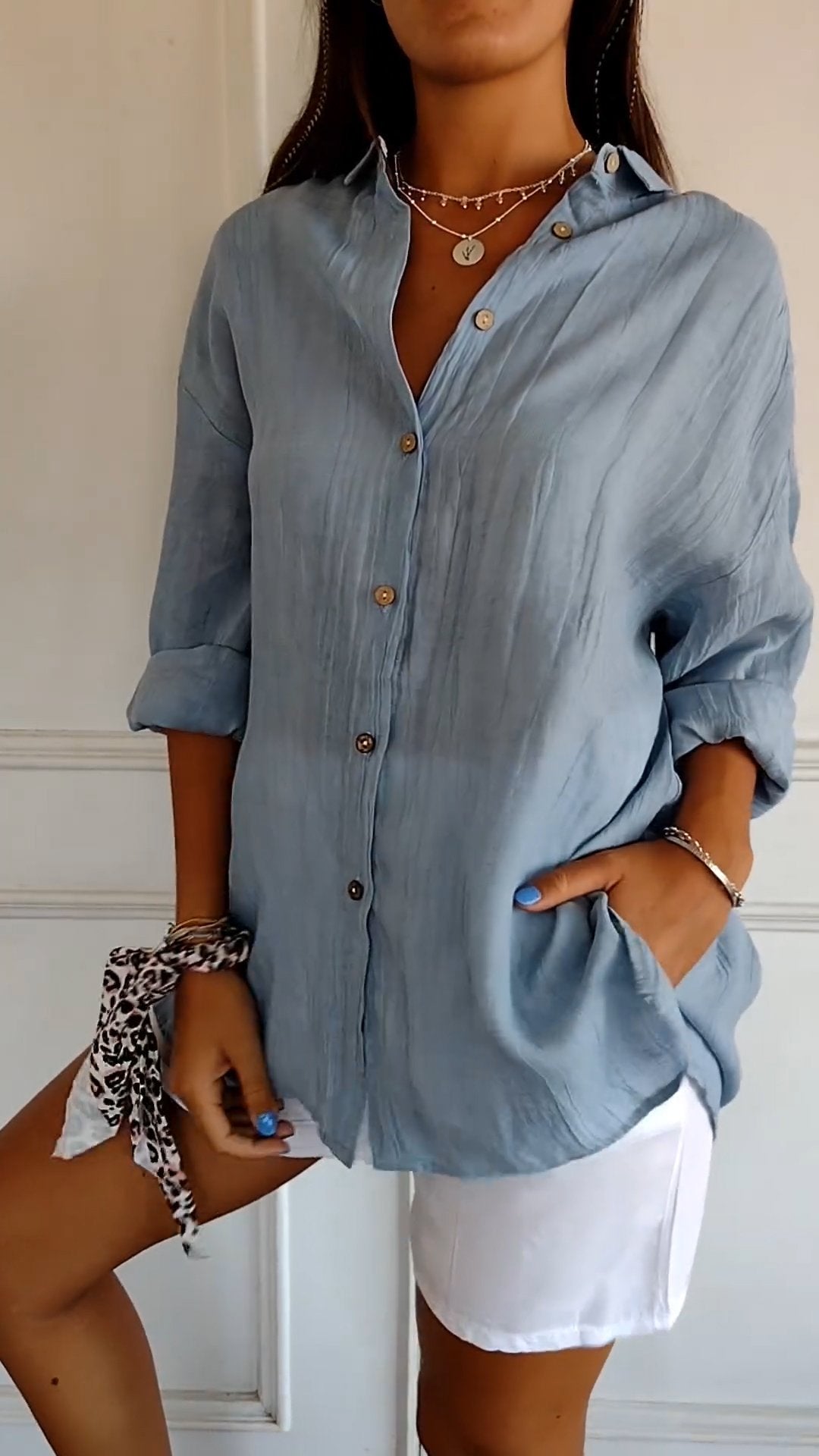 Amity - Elegant and Chic Shirt with Buttons for Woman