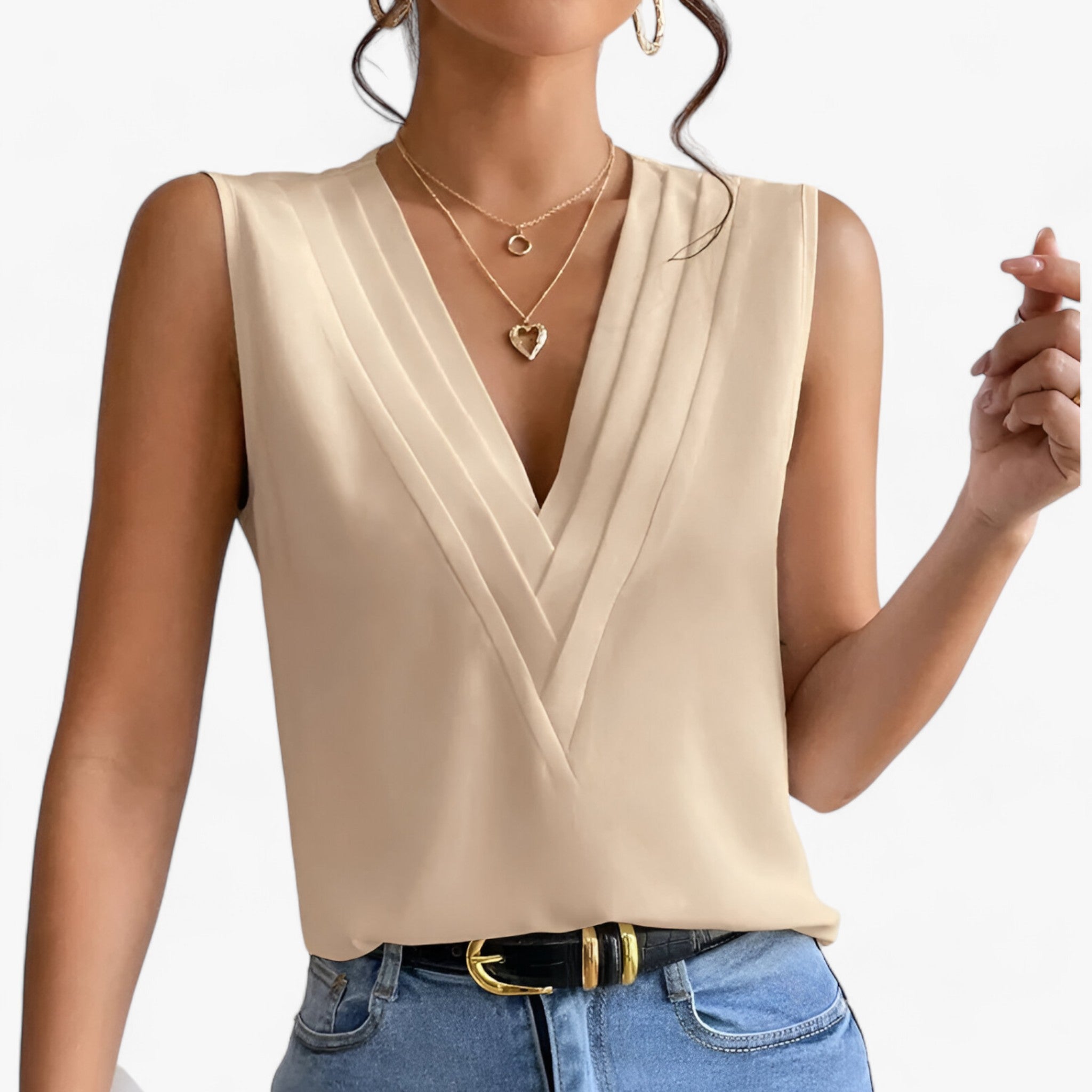 Georgia - Elegant and Comfortable Sleeveless Blouse for Women