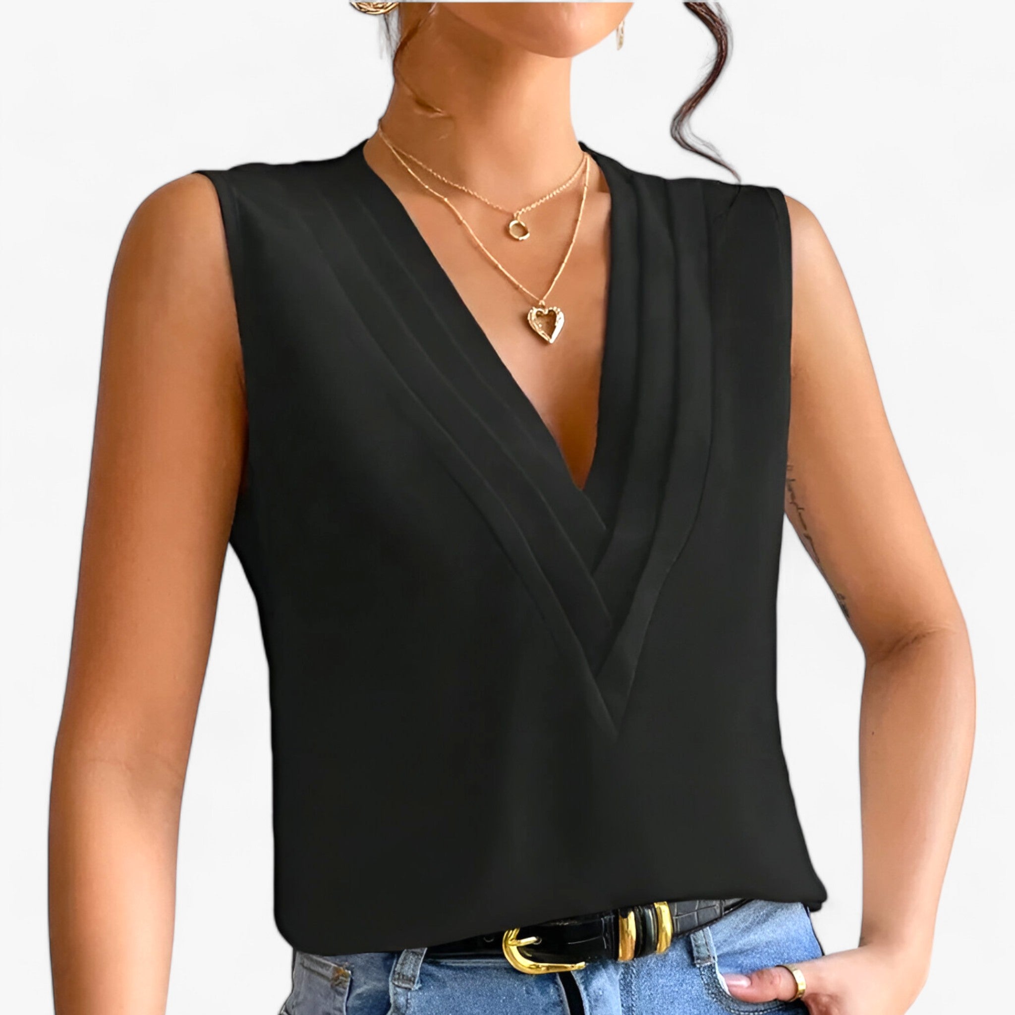 Georgia - Elegant and Comfortable Sleeveless Blouse for Women