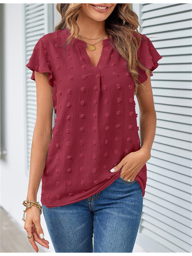 Ivy - Timeless and Stylish Blouse with Patchwork and Ruffles for Women