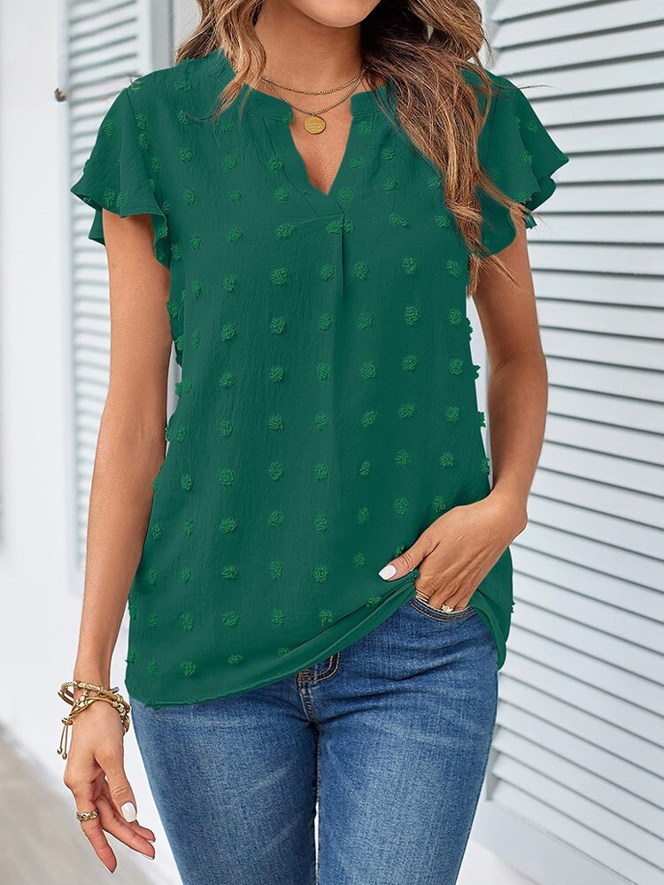 Ivy - Timeless and Stylish Blouse with Patchwork and Ruffles for Women